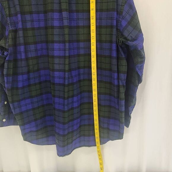 Ralph Lauren Long-Sleeve Button-up Men's Shirt Size Large Plaid Blue - Picture 3 of 7